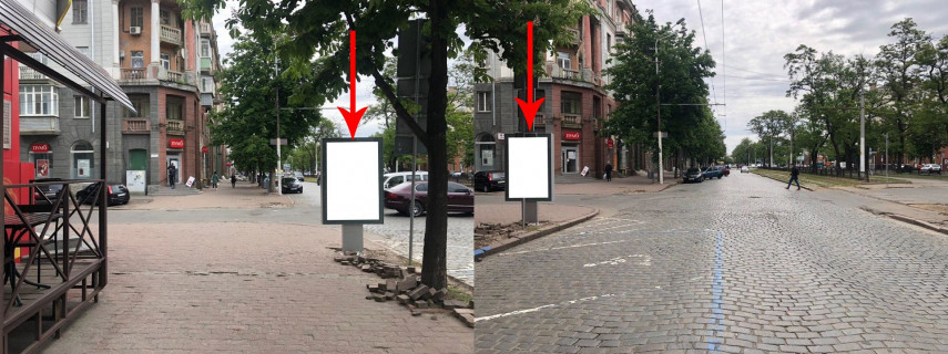 Ситилайт B в Днепр (Днепропетровск), 1.2х1.8  просп. Дмитра Яворницького (Карла Маркса), 100 фото 1