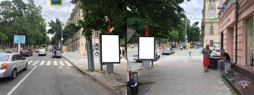 Ситилайт A в Днепр (Днепропетровск), 1.2х1.8  просп. Дмитра Яворницького (Карла Маркса), 49 фото 1