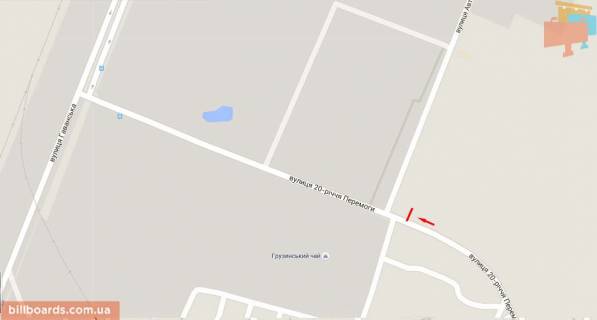 Билборд A в Днепр (Днепропетровск) s179А,вул. Автопаркова - вул. 20-річчя Перемоги схема