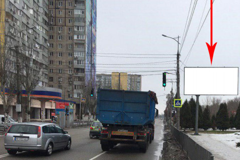 Билборд A в Днепр (Днепропетровск), 6х3  вул. Сонячна Набережна (Маршала Малиновського), навпроти буд. 14, біля світлофора фото 1