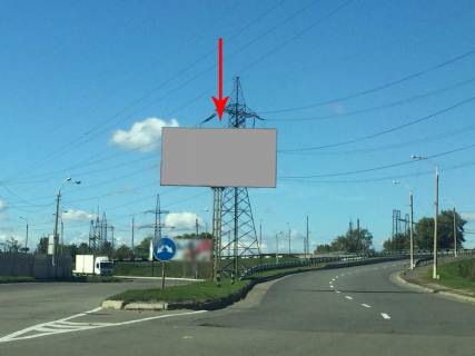 Билборд A в Каменское (Днепродзержинск), 6х3  авторозв'язка вул.Січеславський шлях (вул.Дніпропетровська) - вул. Дорожня - просп. Ювілейний, рух до центру фото 1