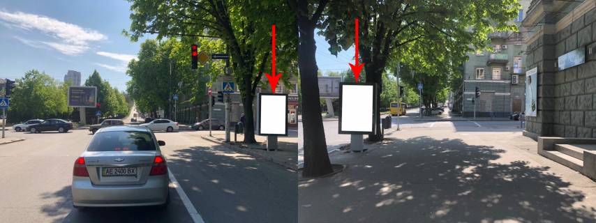 Ситилайт A в Днепр (Днепропетровск) t181А,просп. Дмитра Яворницького (Карла Маркса), 55, перед вул.Січових Стрільців (колиш. Артема) фото 1