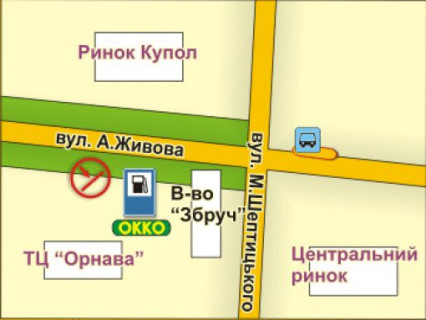 Билборд A в Тернополе Торговиця вул. (Живова) (біля АЗС), 3x4 м схема