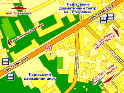 Ситилайт A в Львове вул. Городоцька, 81 схема
