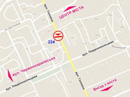 Билборд A в Львове вул. Головна, 224 схема