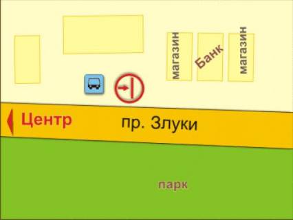 Билборд B в Львове пр. Злуки, 43 схема