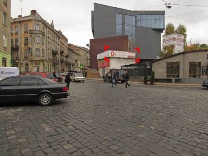 Білборд, Бігборд (Борд)  A у Львові вул. Базарна – Рапопорта, 9, розмір 1,2 х 6 м Фото 1