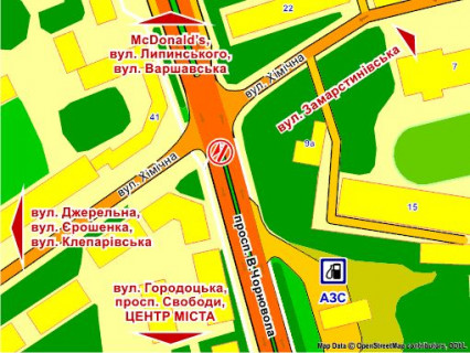 Ситискролл Р/П в Львове пер. пр. Чорновола – вул. Хімічної (на р/с, до центру), пакет скролл 5 схема
