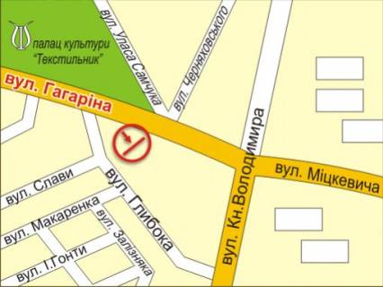 Билборд A в Львове вул. Гагаріна, 1 схема