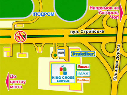 Бэклайт Р/П в Львове вул. Стрийська, 179 (навпроти Іподрому, на р/с, з центру), місце 2, беклайт схема