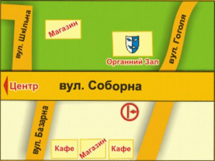 Ситилайт B в Ровно вул. Соборна (навпроти Органного залу), місце 2 схема
