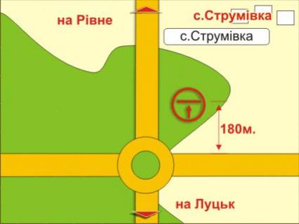 Билборд A в Луцке с. Підгайці (напрямок на Рівне), 4x8 м схема