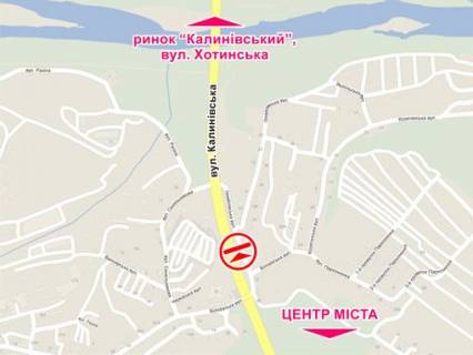 Билборд A в Львове вул. Калинівська (за мостом з вул. Білоруською), місце 3 схема