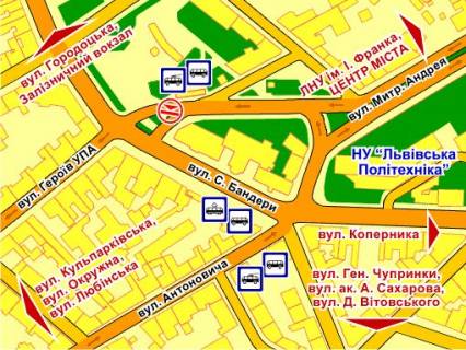 Ситилайт A в Львове пер. вул. Невського – Бандери, місце 2 схема