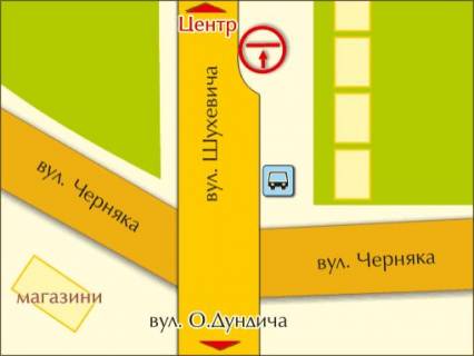 Билборд A в Ровно вул. Шухевича, 2 схема
