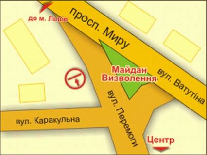 Билборд B в Житомире Майдан Визволення, 8 схема