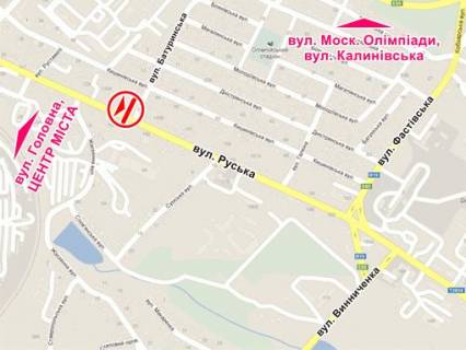 Білборд, Бігборд (Борд)  B у Чернівцях вул. Руська – Батуринська схема