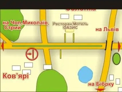 Білборд, Бігборд (Борд)  A у Солонці с. Солонка (напрямок до Львова), місце 8 схема