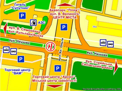 Prismatron, Prism Р/П in Lviv st. Naukova (bila mostu, na r/s, z st. Kul'parkivs'koi), prizma 1 - 395823 scheme