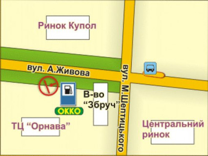 Билборд B в Тернополе вул. Лозовецька – Поліська (навпроти ТЦ "Епіцентр"), місце 1 схема