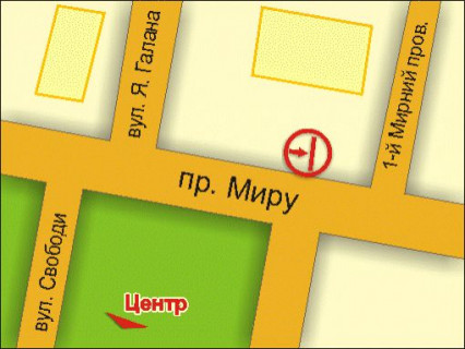 Билборд B в Хмельницком пр. Миру, 71/1 схема