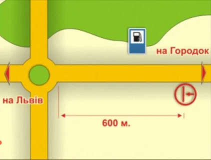 Билборд B в Львове с. Зимна Вода (на Городок), 4х8 м схема