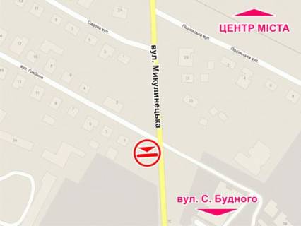 Билборд A в Львове вул. Микулинецька – Гребінки (до вул. Будного) схема