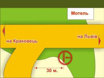 Билборд B в Львове с. Рясне-Руське (на Краковець), 4х8 м схема