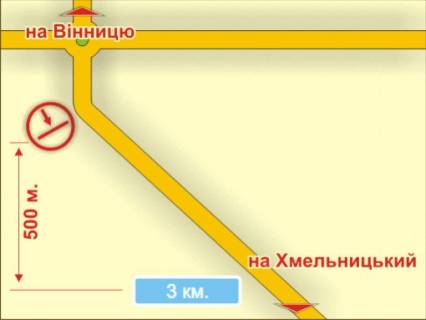 Билборд A в Хмельницком с. Давидківці (напрямок на Вінницю), 4x8 м схема