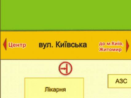 Билборд A в Ровно вул. Київська, 60 (біля лікарні) схема