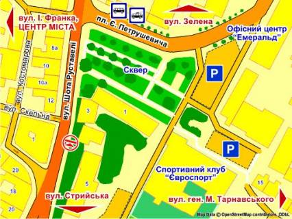 Ситилайт A в Львове вул. Руставелі – Скельна (навпроти буд. 2), місце 4 схема