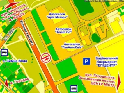 Билборд A в Львове вул. Городоцька, 302 (біля ТЦ "Епіцентр",  Автосалон "Volkswagen", місце 2 схема