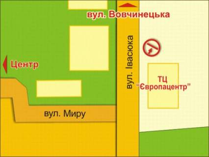 Билборд A в Львове вул. Івасюка, 26 "а" (ТЦ "ЄвропаЦентр")  схема