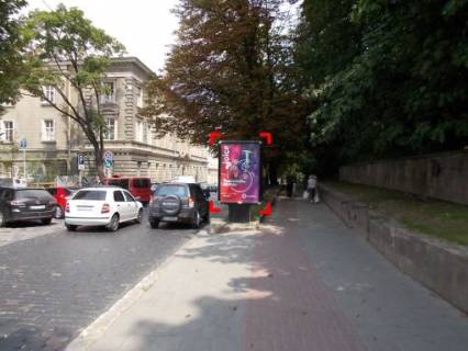 Ситилайт A в Львове вул. Коперника (навпроти музею, "Русалки Дністрової"), місце 3 фото 1