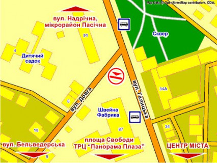 Призматрон, Призма A у Івано-Франківську вул. Галицька – Довга, призма 1 - 396142 схема