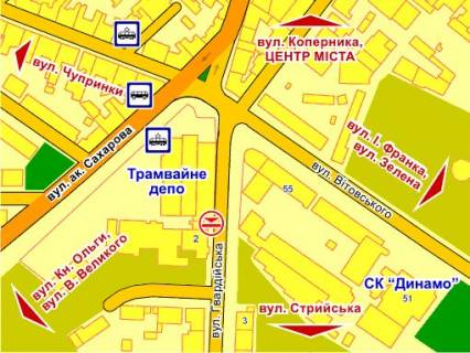 Ситилайт A в Львове вул. Героїв Майдану, 2 схема