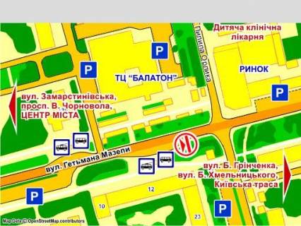 Видеоборд A у Львові 'вул. Мазепи, 12 "Сільпо" ,розмір 2,3 х 3,2 м, екран - 563600 схема