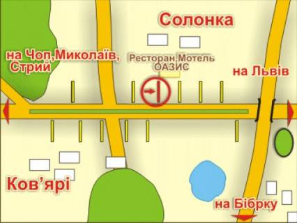 Billboard B in Lviv с. Солонка (напрямок до Львова), місце 4 scheme