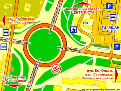Скроллер A в Львове вул. Кульпарківська – В. Великого, справа, розмір 2,3 х 3,2 м скрол - 663905 схема