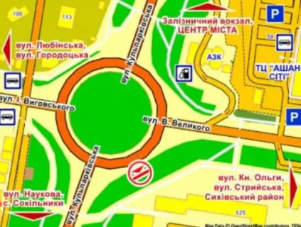 Скроллер A в Львове вул. Кульпарківська – В. Великого, справа, розмір 2,3 х 3,2 м скрол - 658778 схема