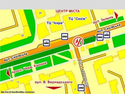 Video Billboard A in Lviv вул. Сихівська – Кавалерідзе , розмір 2,3 х 3,2 м, екран - 563577 scheme