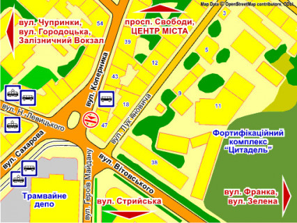 Ситилайт B в Львове вул. Коперника, 47 схема
