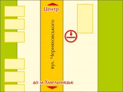 Билборд B в Житомире вул. Чуднівська (Черняховського), 101 схема