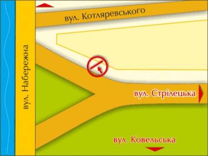 Билборд A в Луцке вул. Набережна ("Новий шляхопровід") схема