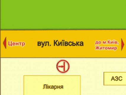 Билборд A в Ровно вул. Київська, 60 (біля лікарні) схема