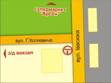 Билборд B в Львове вул. Івасюка – Хоткевича, знизу схема