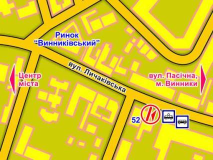 Білборд, Бігборд (Борд)  B у Львові вул. Личаківська, 52, 3х4 м схема