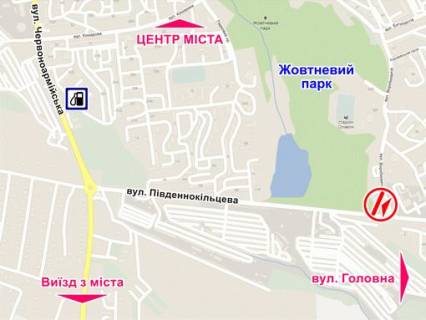 Билборд A в Львове вул. Південнокільцева – Воробкевича схема