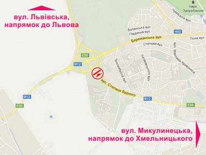 Билборд A в Львове вул. Будного (перед мостом вул. Бережанської) схема