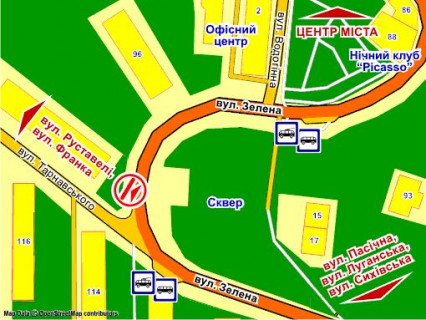 Scrolller, Scroll A in Lviv av. Cerv. Kalini (navproti bud. 57, bila perehodu ), misce 3, rozmir 2,3 h 3,2 m,beklajt - 417479 scheme
